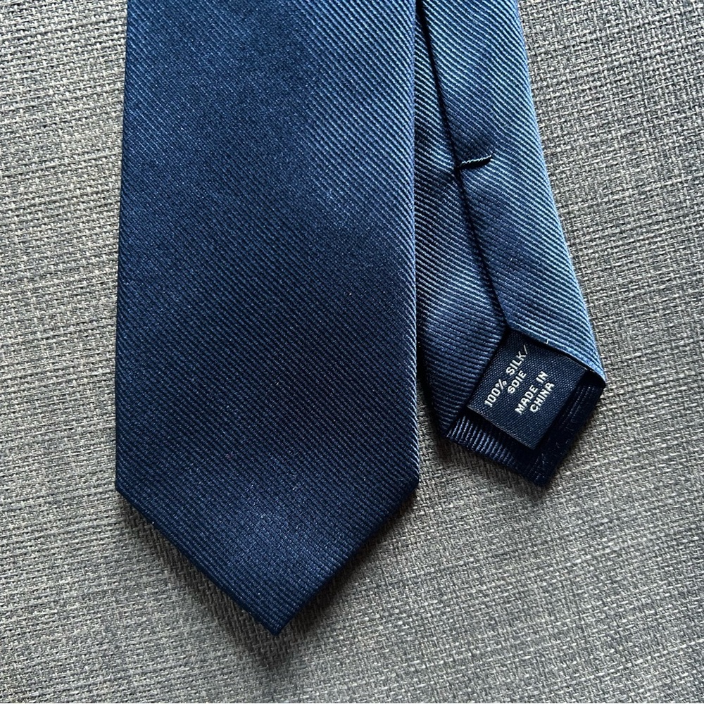 J. Crew Classic Navy Silk Tie